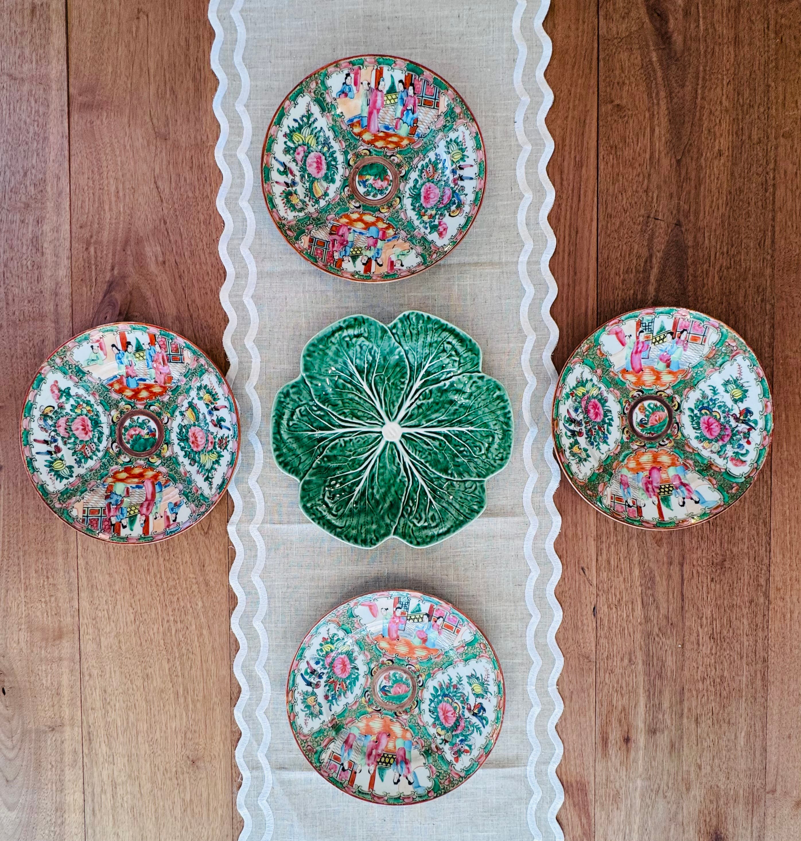 Instant Rose Medallion and Bordallo Pinheiro Cabbage plate…