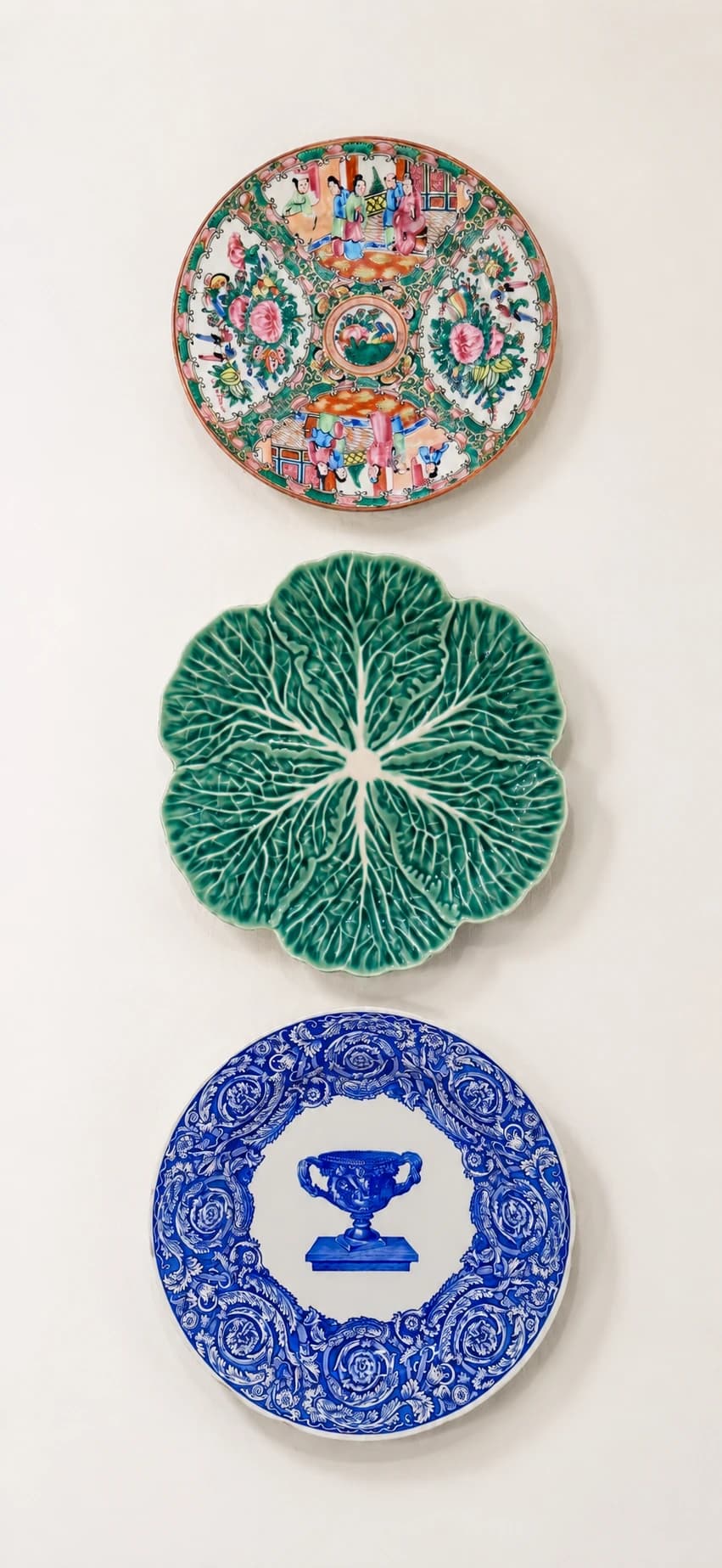 Rose Medallion, Cabbage, Spode Plate Wall (3 pieces)
