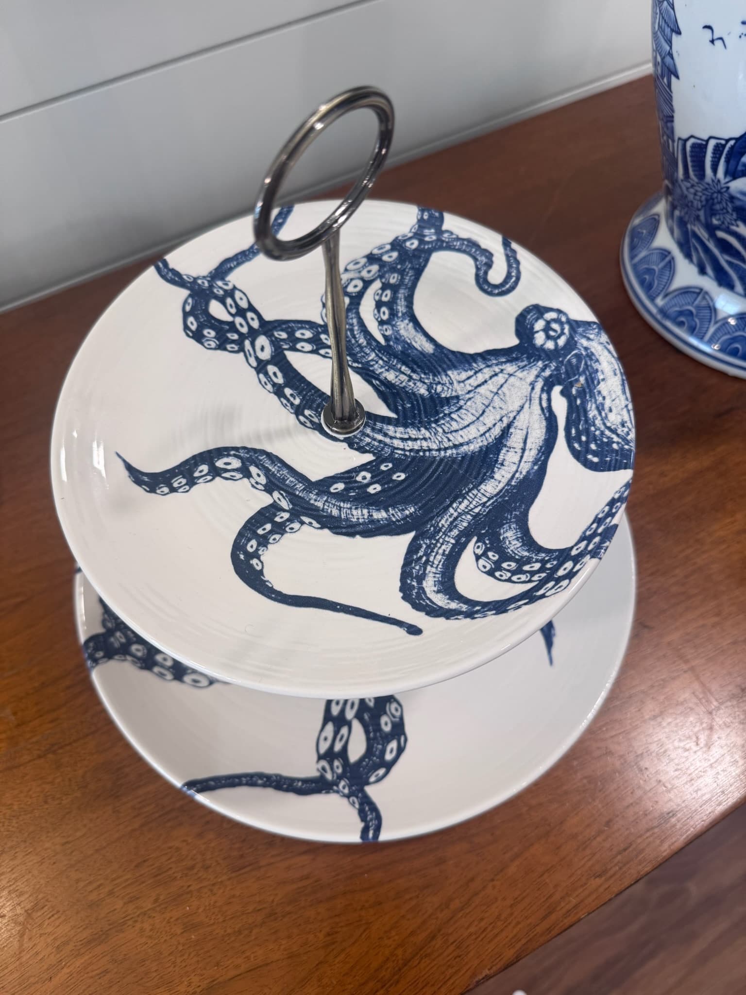 Ceramica Italia Two Tied Serving Stand
